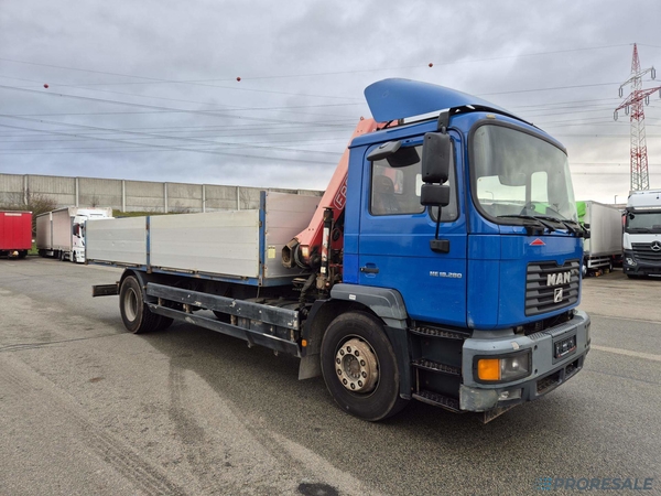 MAN ME 18.280 EURO 3 valník + hydraulická ruka FASSI F110A.23